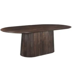 Livingfurn - Eetkamertafel Salvator Walnut 200cm - Mangohout