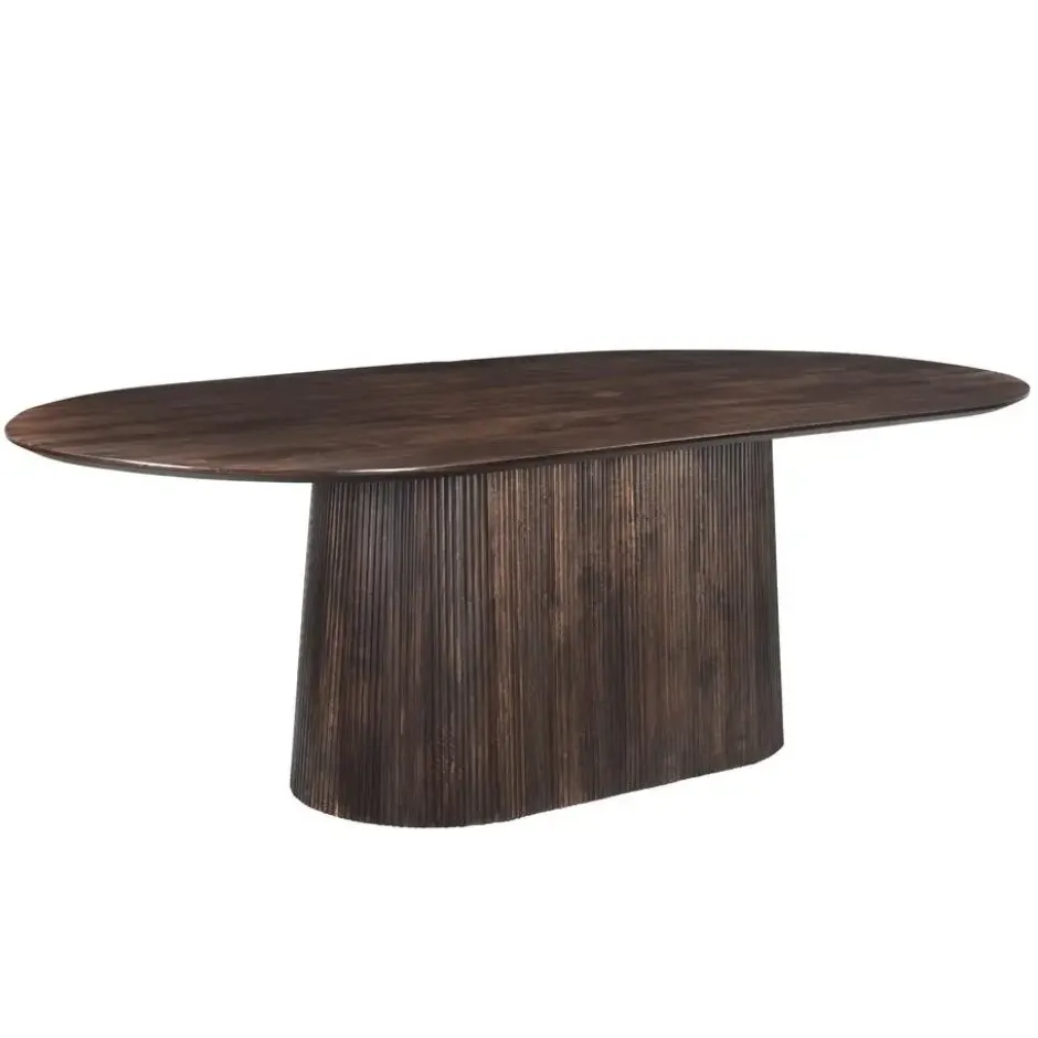 Livingfurn - Eetkamertafel Salvator Walnut 200cm - Mangohout