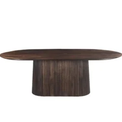 Livingfurn - Eetkamertafel Salvator Walnut 200cm - Mangohout