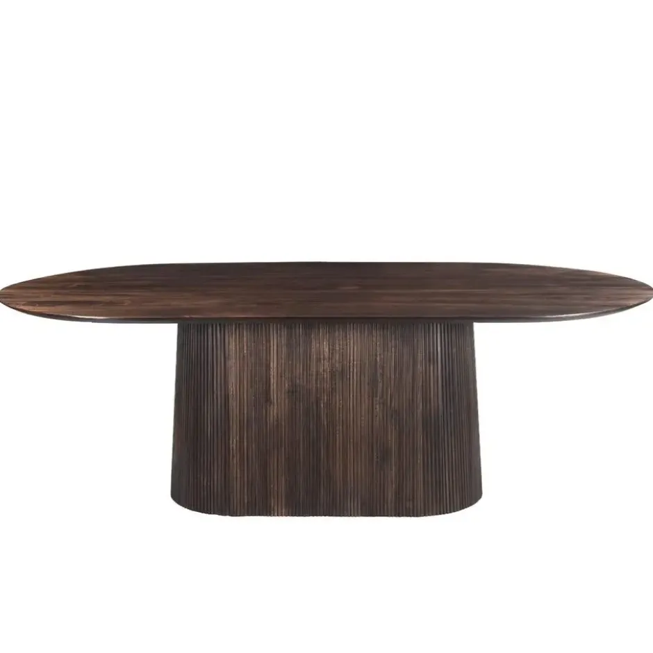 Livingfurn - Eetkamertafel Salvator Walnut 200cm - Mangohout