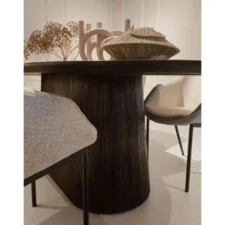 Livingfurn - Eetkamertafel Salvator Walnut 200cm - Mangohout