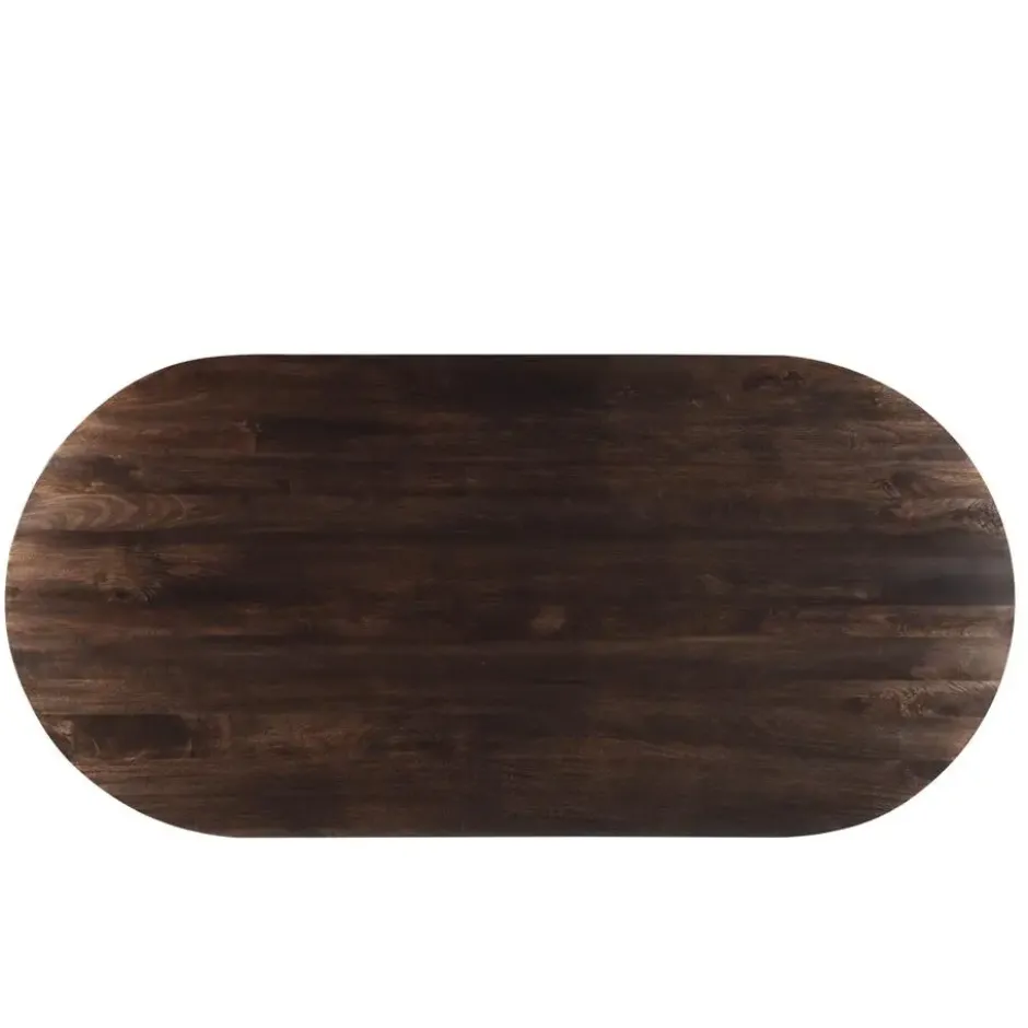 Livingfurn - Eetkamertafel Salvator Walnut 200cm - Mangohout