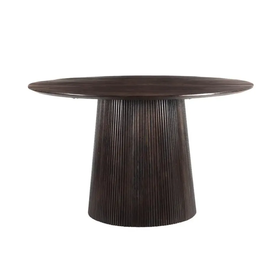 Livingfurn - Eetkamertafel Salvator Walnut 130cm - Mangohout