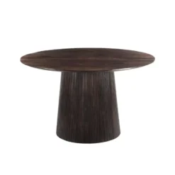 Livingfurn - Eetkamertafel Salvator Walnut 130cm - Mangohout