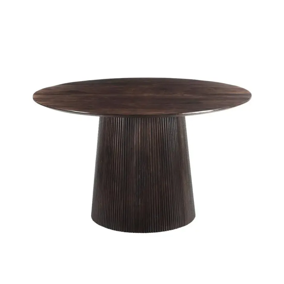 Livingfurn - Eetkamertafel Salvator Walnut 130cm - Mangohout