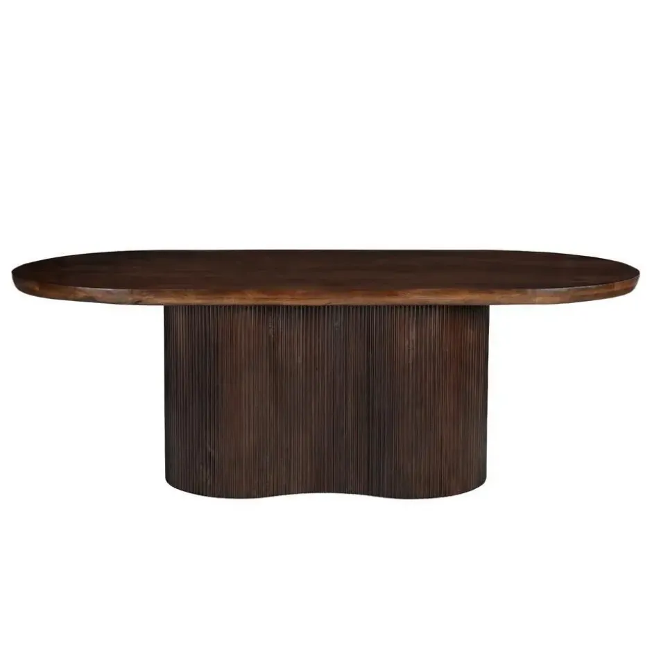 Livingfurn - Eetkamertafel Sevilla Brown 300cm - Mangohout