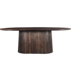 Livingfurn Eettafel Salvator Walnoot 230cm Mangohout Ovaal