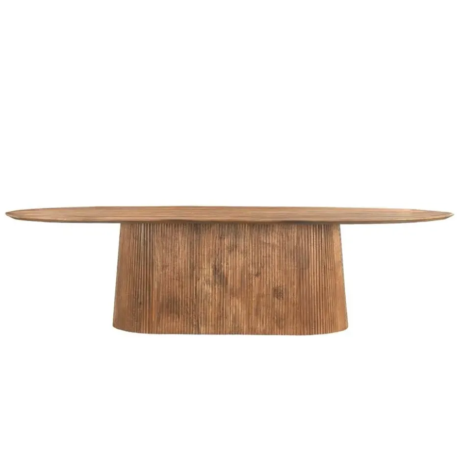 Livingfurn Eettafel Salvator Naturel 300cm Mangohout Ovaal