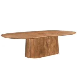 Livingfurn Eettafel Salvator Naturel 300cm Mangohout Ovaal