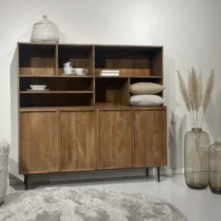 Livingfurn - Kabinetkast Elan - 180x150x45 cm - Mangohout