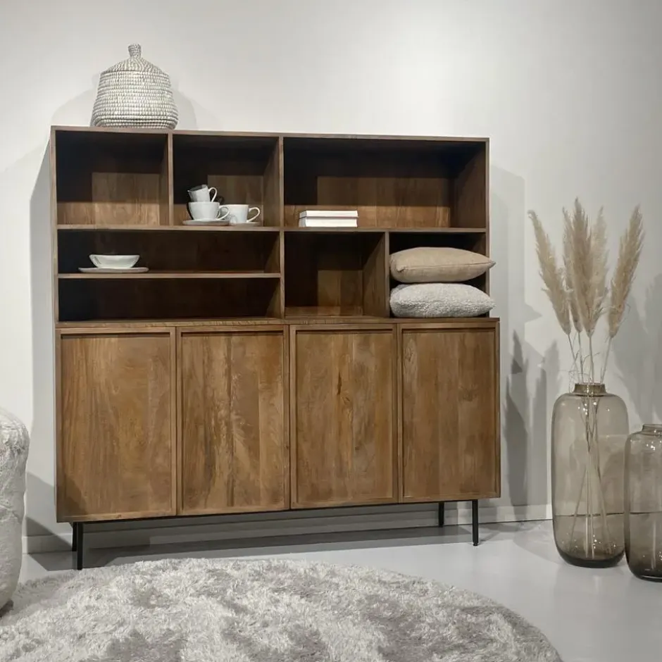 Livingfurn - Kabinetkast Elan - 180x150x45 cm - Mangohout