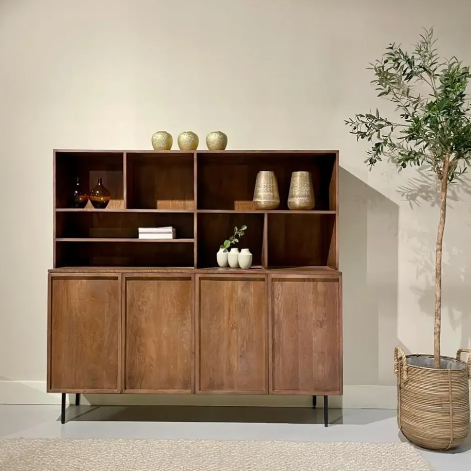 Livingfurn - Kabinetkast Elan - 180x150x45 cm - Mangohout