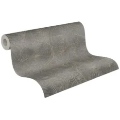 Livingwalls behang 3D-motief donkergrijs en goud - 53 x 1005 cm