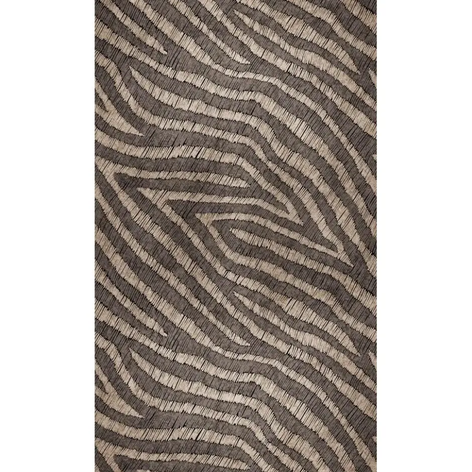 Livingwalls fotobehang zebra print bruin en beige - 159 x 280 cm