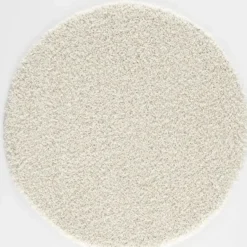 Loca Shaggy Rond Vloerkleed Hoogpolig Creme - 200 CM Ø