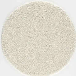 Loca Shaggy Rond Vloerkleed Hoogpolig Creme - 150 CM Ø