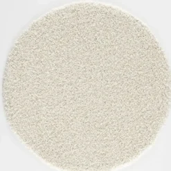 Loca Shaggy Rond Vloerkleed Hoogpolig Creme - 120 CM Ø