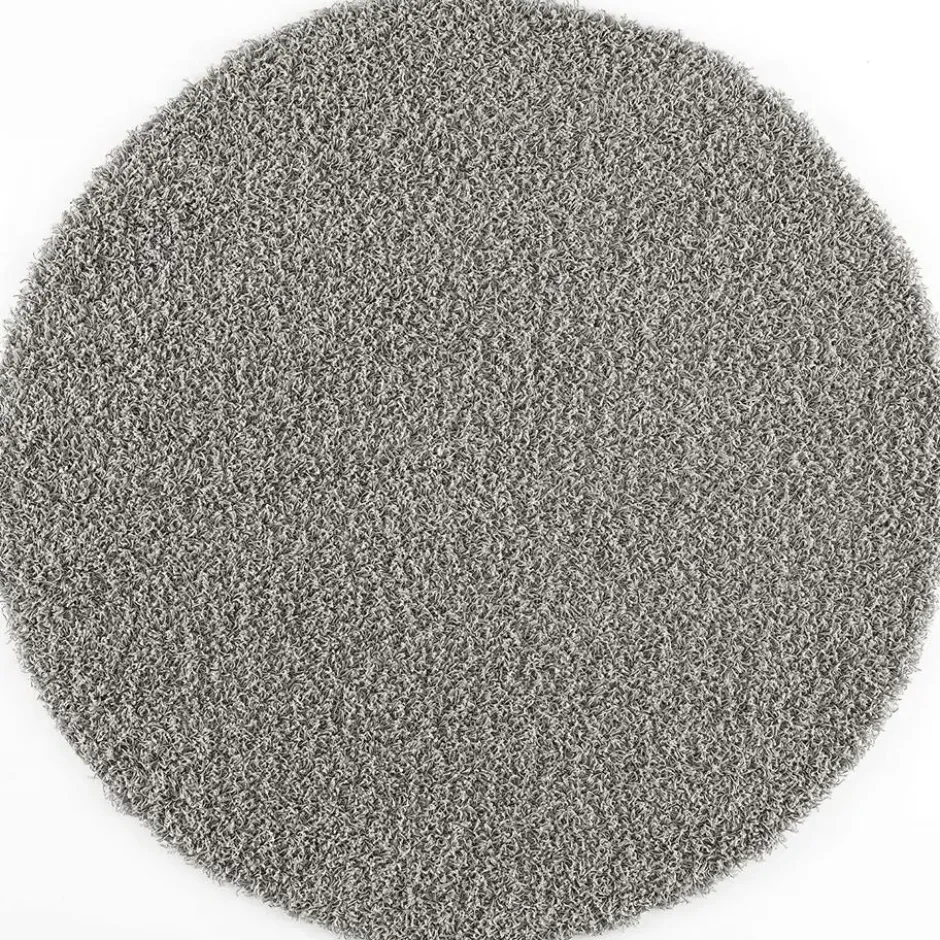 Loca Shaggy Rond Vloerkleed Hoogpolig Grijs - 150 CM Ø