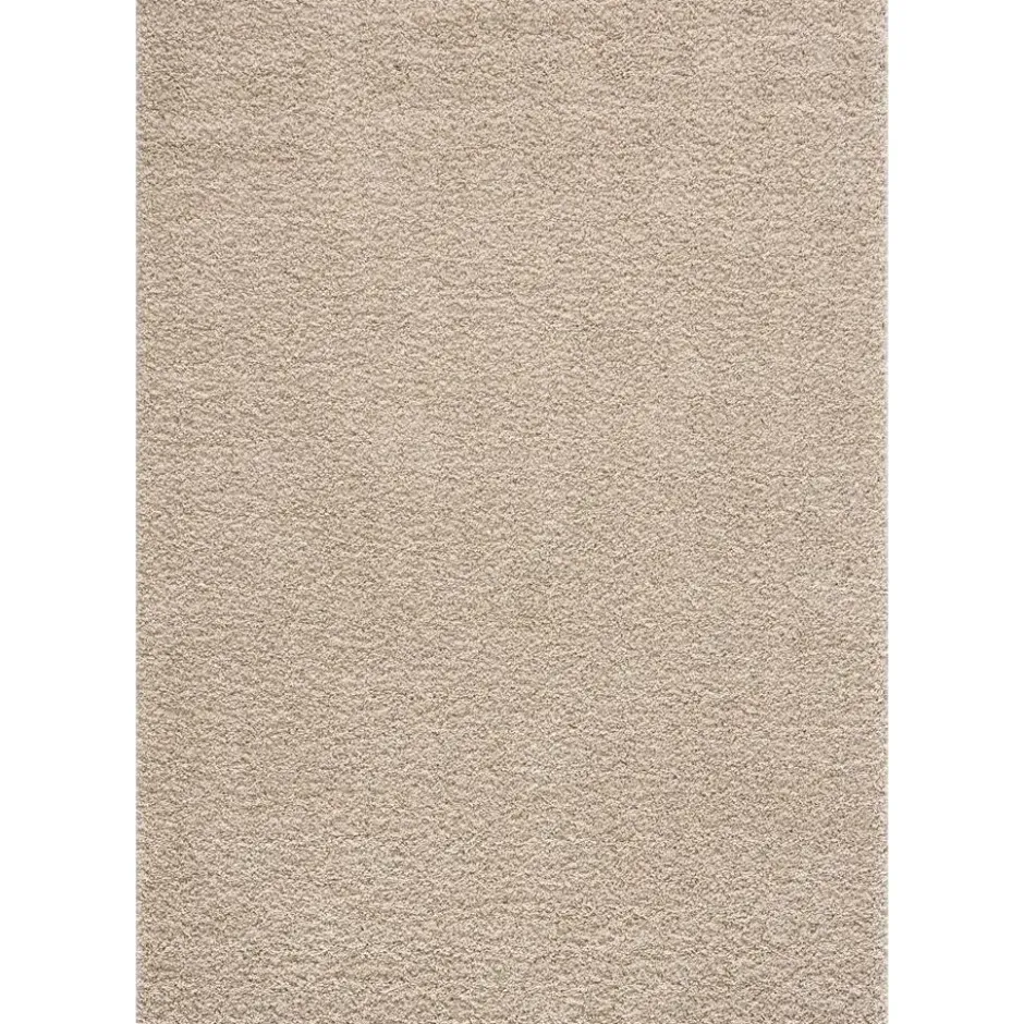 Loca Shaggy Vierkant Vloerkleed Hoogpolig Beige - 200x200 CM