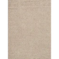 Loca Shaggy Vierkant Vloerkleed Hoogpolig Beige - 300x300 CM