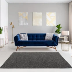 Loca Shaggy Vloerkleed Hoogpolig Grijs - 200x290 CM