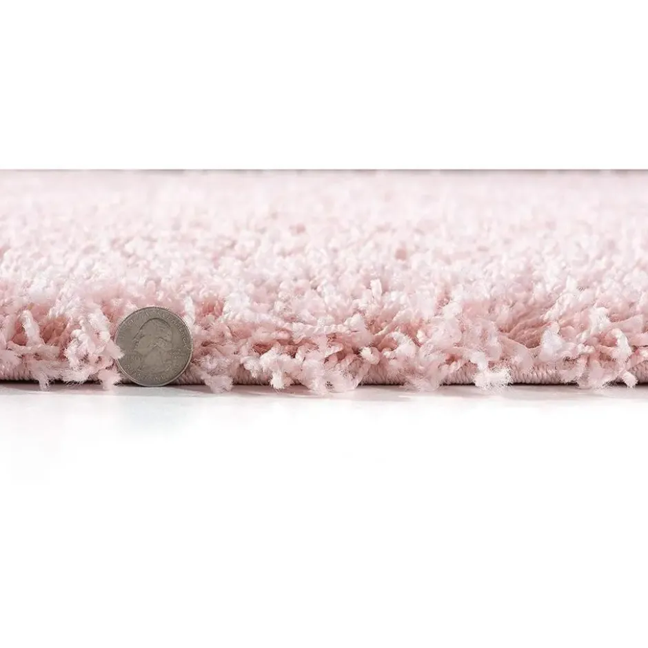 Loca Shaggy Vloerkleed Hoogpolig Roze - 140x200 CM