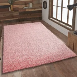 Loca Shaggy Vloerkleed Hoogpolig Roze - 140x200 CM