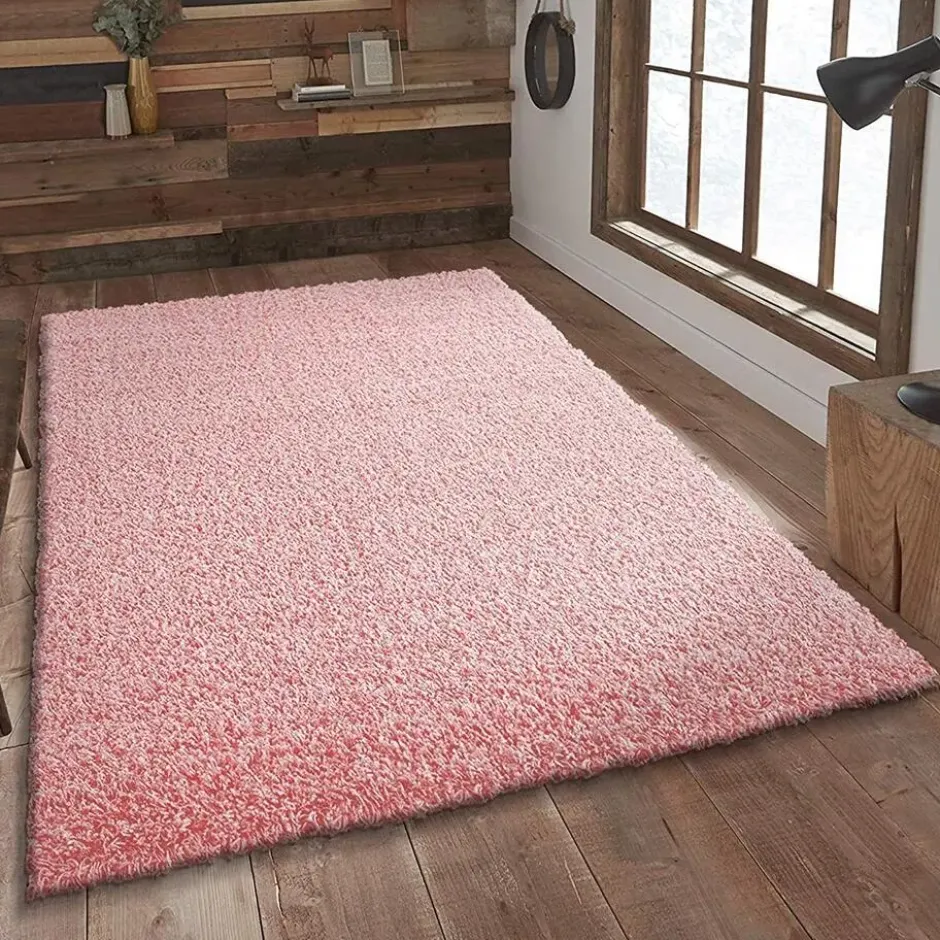 Loca Shaggy Vloerkleed Hoogpolig Roze - 140x200 CM