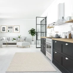 Loca Shaggy Vloerkleed Hoogpolig Creme - 240x340 CM