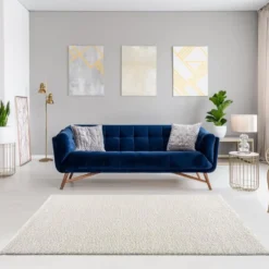 Loca Shaggy Vloerkleed Hoogpolig Creme - 160x230 CM