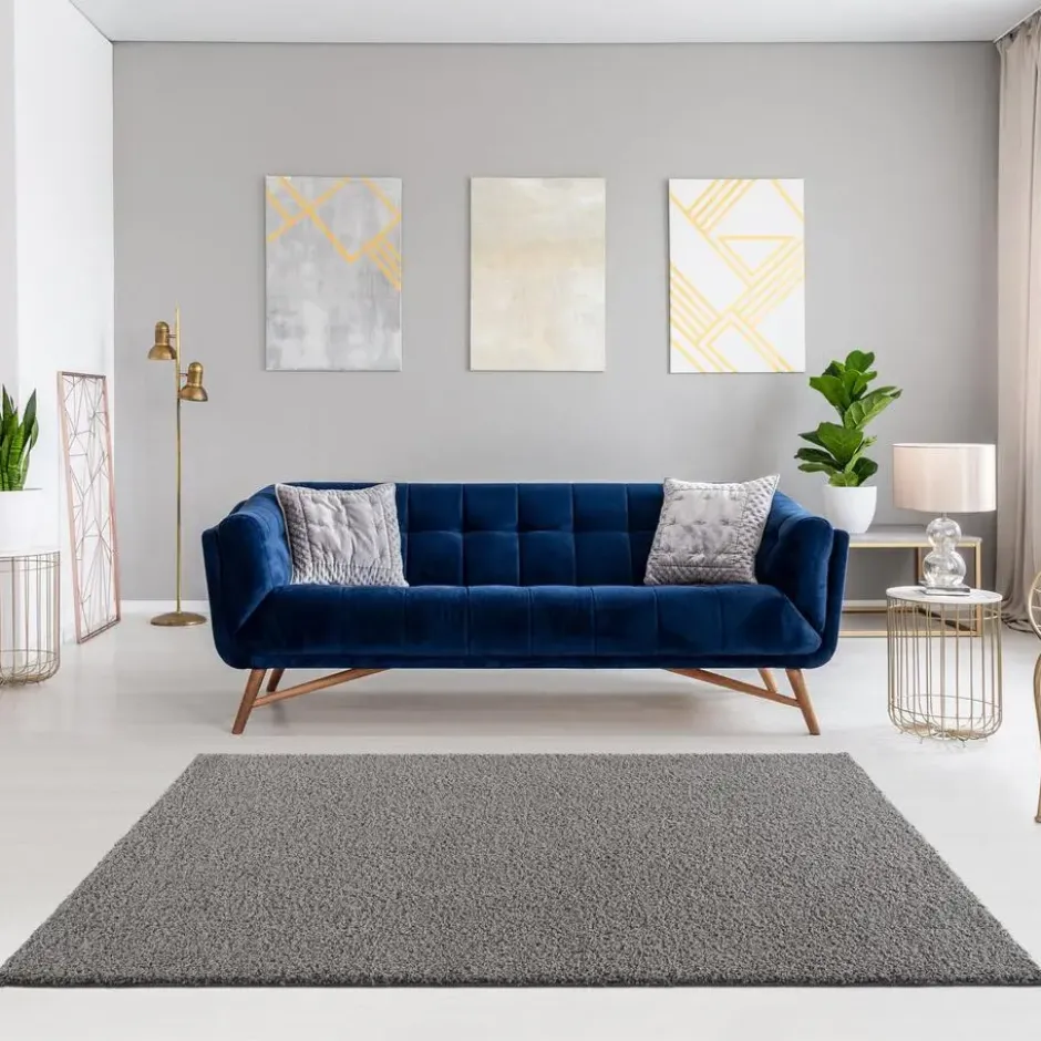 Loca Shaggy Vloerkleed Hoogpolig Lichtgrijs - 200x290 CM