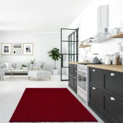 Loca Shaggy Vloerkleed Hoogpolig Rood - 140x200 CM