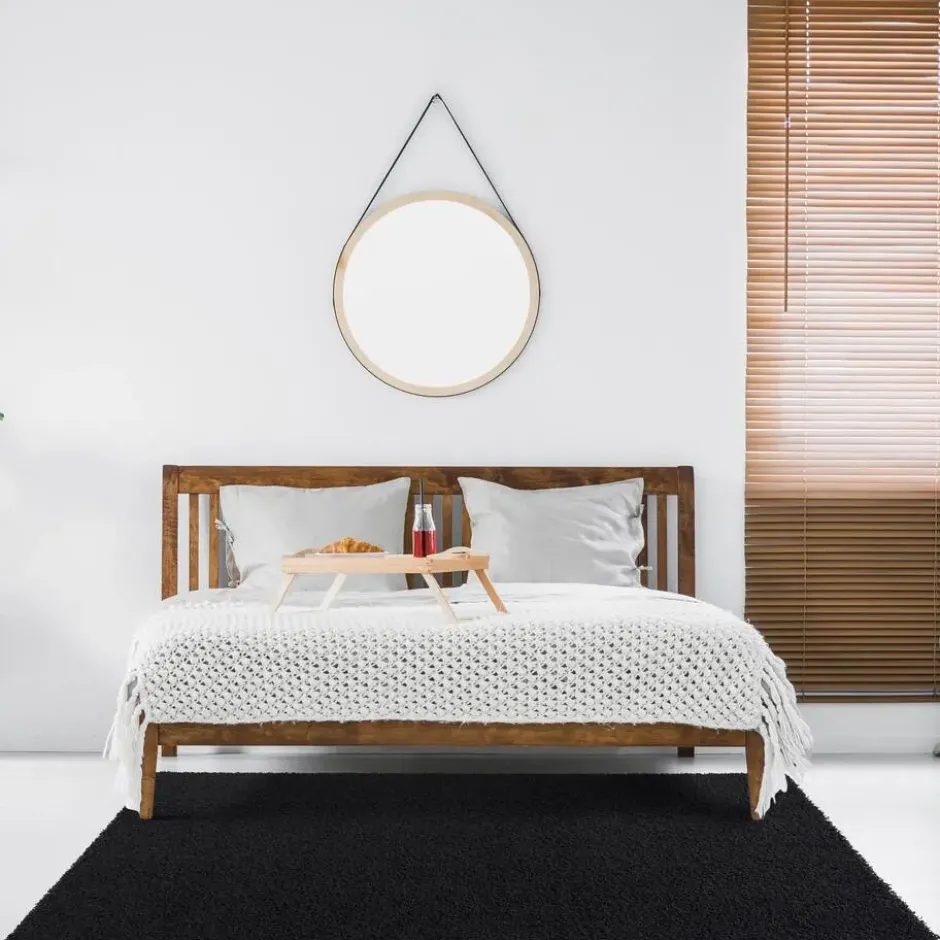 Loca Shaggy Vloerkleed Hoogpolig Zwart - 120x170 CM