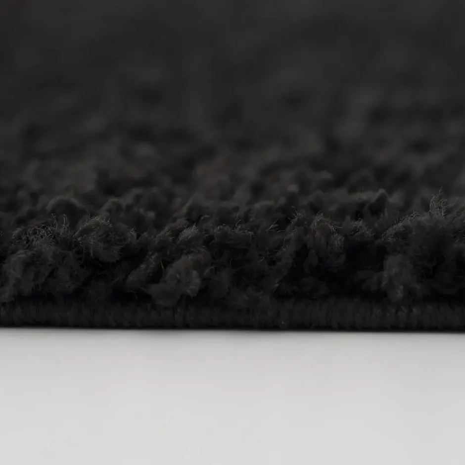 Loca Shaggy Vloerkleed Hoogpolig Zwart - 300x400 CM