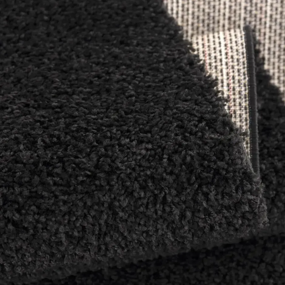 Loca Shaggy Vloerkleed Hoogpolig Zwart - 300x400 CM