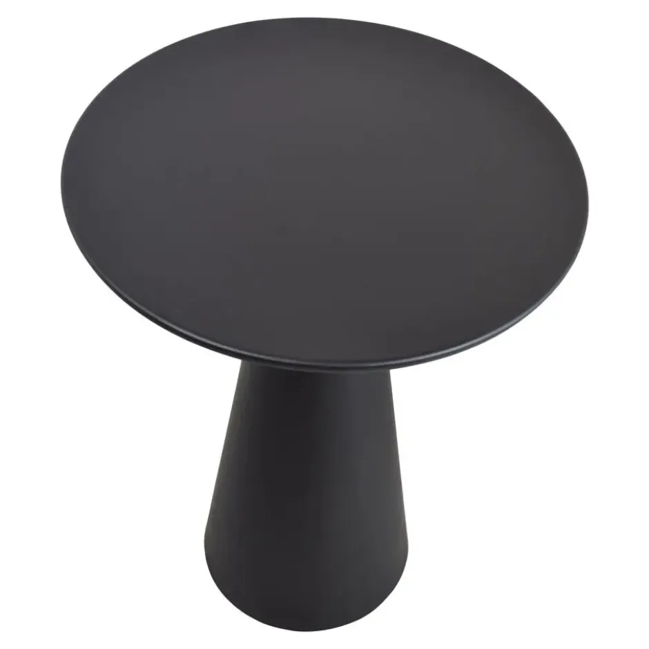 LOFT42 Bijzettafel Ferry trompetvoet - Metaal - Zwart - 60x44