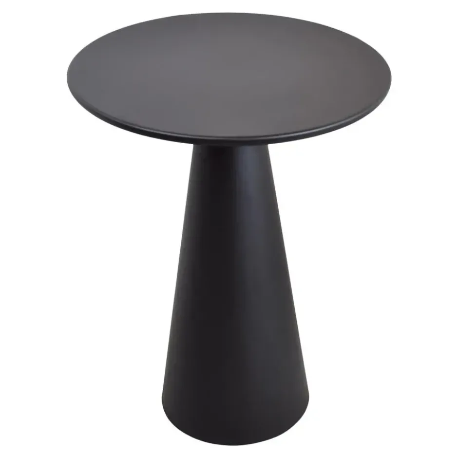 LOFT42 Bijzettafel Ferry trompetvoet - Metaal - Zwart - 60x44