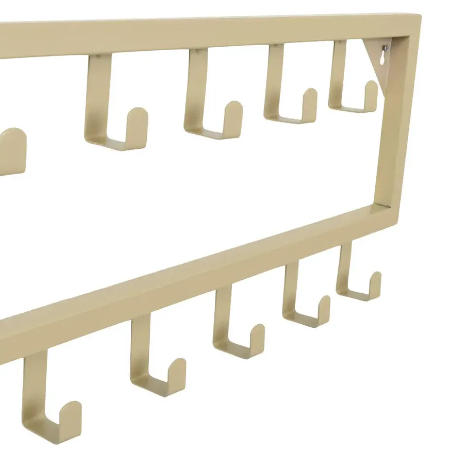 LOFT42 Bono Kapstok – Beige – Metaal – 15 haken - 80x26x4