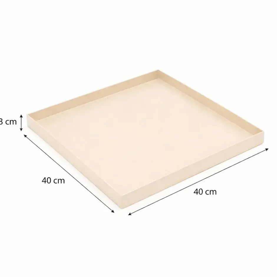 LOFT42 Brew Metalen Dienblad – Beige – 40x40