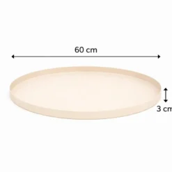LOFT42 Brew Metalen rond Dienblad – Beige – 60x60