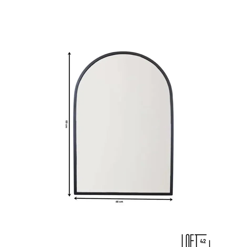 Loft42 Briq wandspiegel – Zwart - Metaal - 48x69x3
