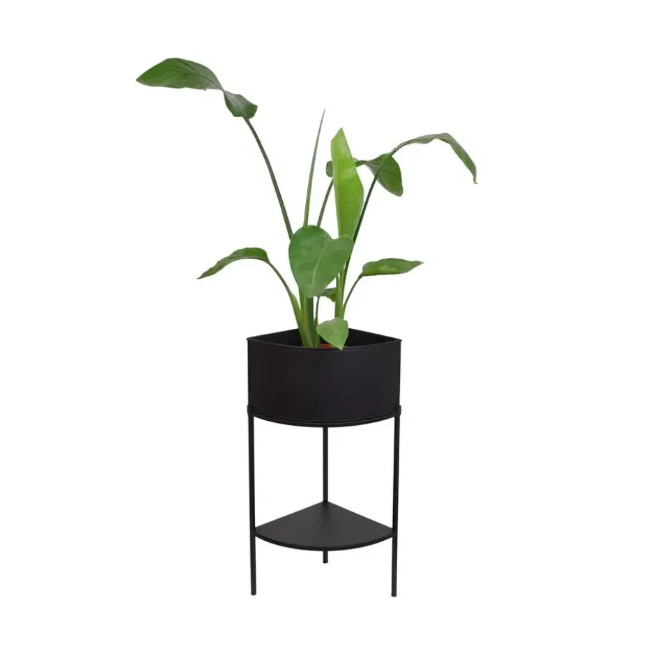 LOFT42 Flora hoek plantenbak - Metaal - Zwart