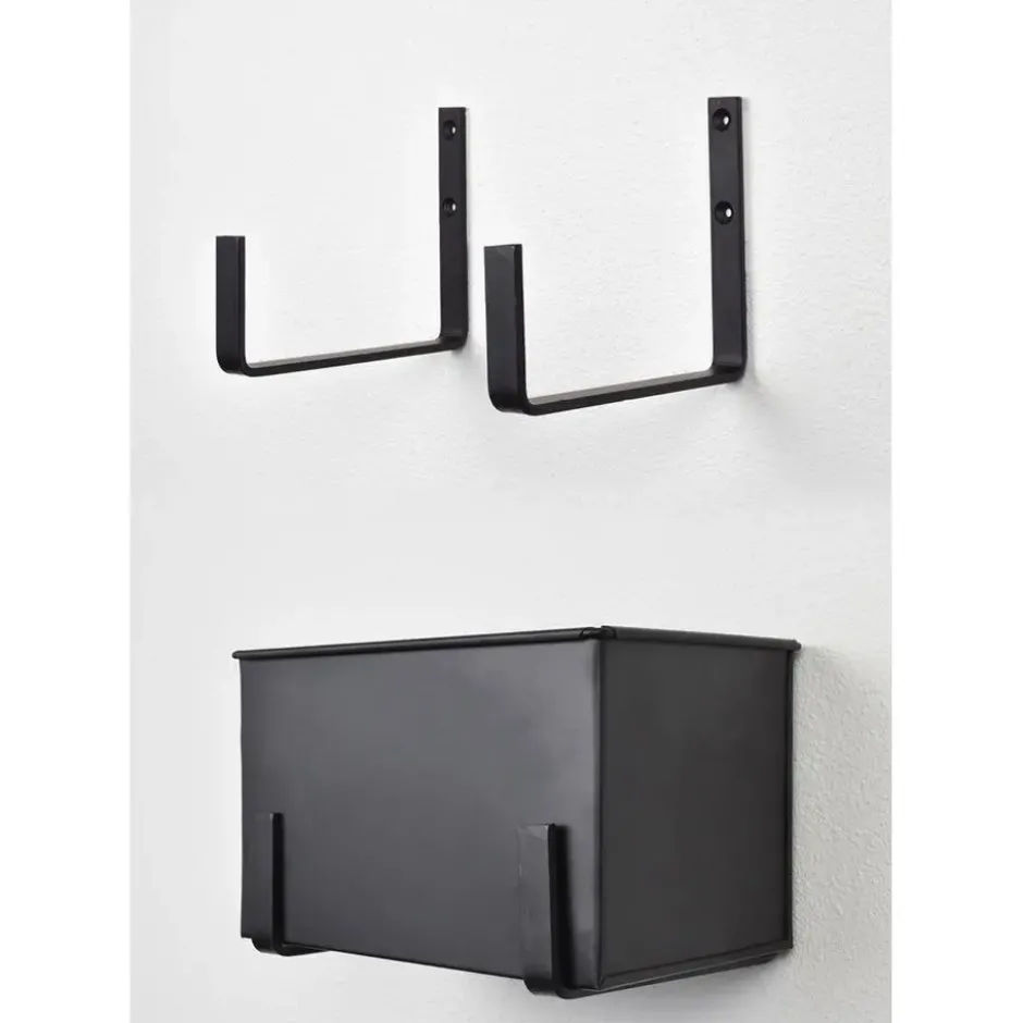 LOFT42 Flora Wand Plantenbak Large - Opbergbox - Metaal - Mat Zwart