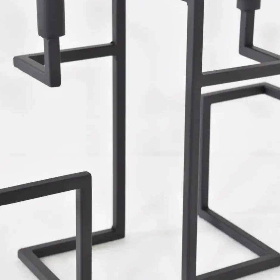 LOFT42 Hook Kandelaar - 5 Kaarsen - Metaal - Mat Zwart - 44x42x16