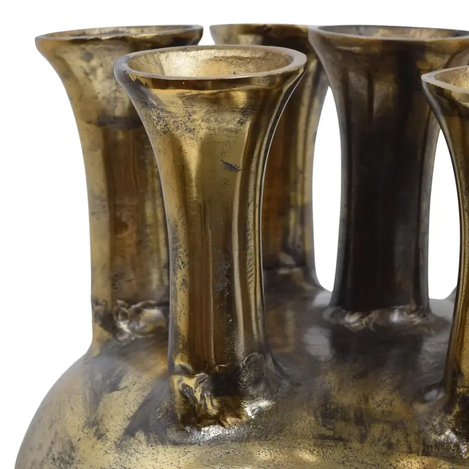 LOFT42 Jenna Tulpenvaas XL - 7 Toeters - Antique Goud - Aluminium