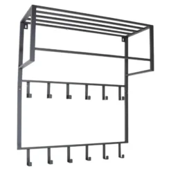 LOFT42 Kapstok Boris - Zwart – Metaal – 12 haken - 90x80x30
