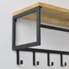 LOFT42 Kapstok Ivory - Hout – Metaal – 6 haken en Roede - 80x36x30
