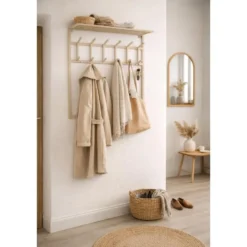 LOFT42 Kapstok Jaimy - Beige – Metaal – 6 dubbele haken - 80x80x30