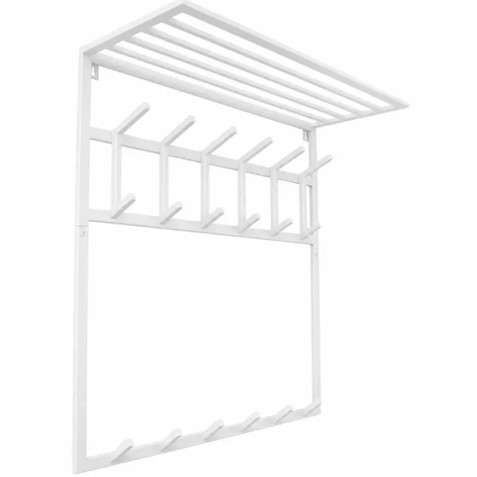 LOFT42 Kapstok Jaimy - Wit – Metaal – 6 dubbele haken - 80x80x30