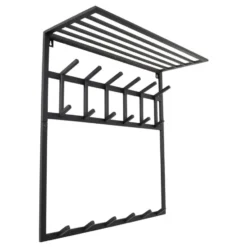 LOFT42 Kapstok Jaimy - Zwart – Metaal – 6 dubbele haken - 80x80x30